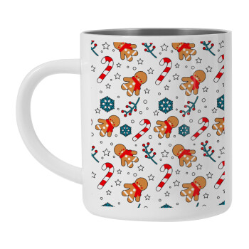 xmas gingerbread, Mug Stainless steel double wall 450ml