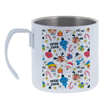 Merry Xmas ho ho ho, Mug Stainless steel double wall 400ml