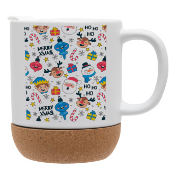 Merry Xmas ho ho ho, Ceramic coffee mug Cork (MAT), 330ml (1pcs)