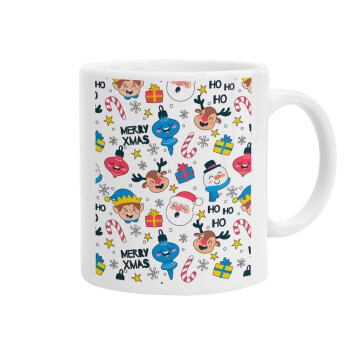 Merry Xmas ho ho ho, Ceramic coffee mug, 330ml (1pcs)