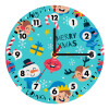 Wooden wall clock (20cm)