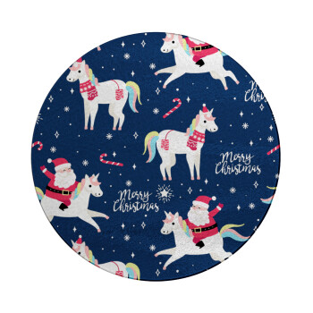 Unicorns & Santas, Επιφάνεια κοπής γυάλινη στρογγυλή (30cm)