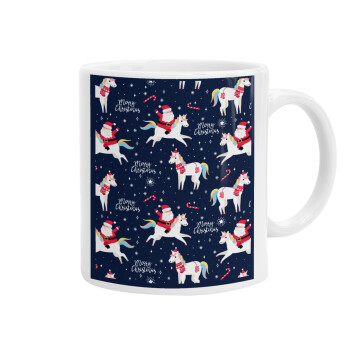 Unicorns & Santas, Ceramic coffee mug, 330ml (1pcs)