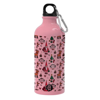 Santas, Deers & Trees, Water bottle 600ml