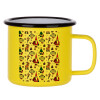 Metallic enamel MATT Yellow cup 360ml