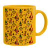 Ceramic coffee mug yellow, 330ml