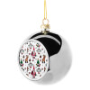 Silver 8cm Christmas tree ball ornament