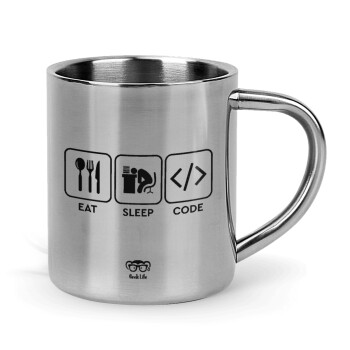 Eat Sleep Code, Mug Stainless steel double wall 300ml