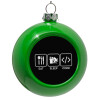 Green Christmas tree ornament bauble 8cm