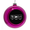 Purple Christmas tree ornament bauble 8cm