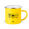 Yellow Enamel Metallic Cup 360ml