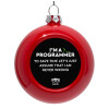 Red Christmas tree ornament bauble 8cm