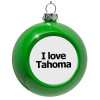 Green Christmas tree ornament bauble 8cm