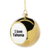 Golden Christmas tree ball ornament 8cm