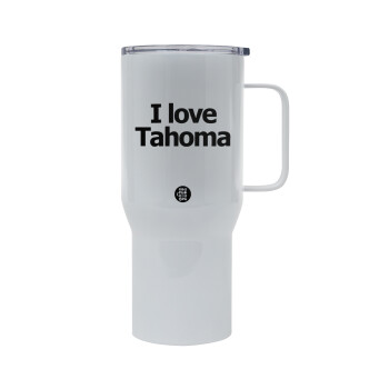 I love Tahoma, Mega Stainless steel Tumbler with lid, double wall 750L