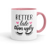 Mug colored pink, ceramic, 330ml