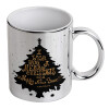 Mug ceramic, silver mirror, 330ml