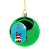 Green Christmas tree ornament ball 8cm