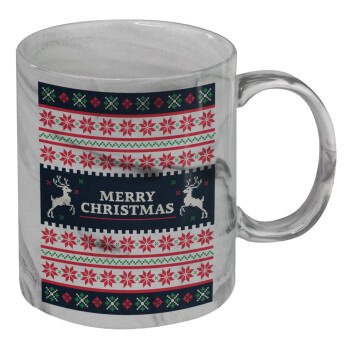 Merry Christmas Vintage, Mug ceramic marble style, 330ml