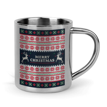 Merry Christmas Vintage, Mug Stainless steel double wall 300ml