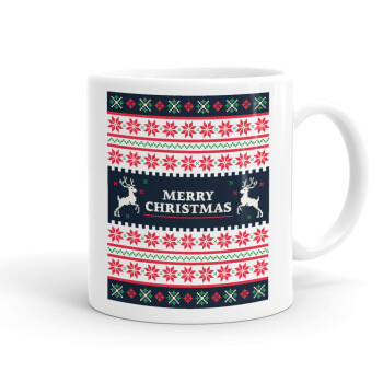 Merry Christmas Vintage, Ceramic coffee mug, 330ml (1pcs)