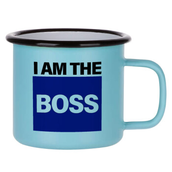 I am the Boss, Κούπα Μεταλλική εμαγιέ ΜΑΤ σιέλ 360ml