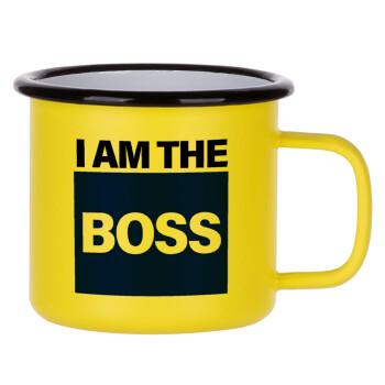 I am the Boss, Κούπα Μεταλλική εμαγιέ ΜΑΤ Κίτρινη 360ml