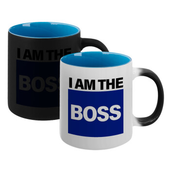 I am the Boss, Κούπα Μαγική εσωτερικό μπλε, κεραμική 330ml που αλλάζει χρώμα με το ζεστό ρόφημα (1 τεμάχιο)