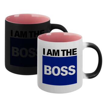 I am the Boss, Κούπα Μαγική εσωτερικό ΡΟΖ, κεραμική 330ml που αλλάζει χρώμα με το ζεστό ρόφημα (1 τεμάχιο)