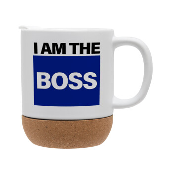 I am the Boss, Ceramic coffee mug Cork (MAT), 330ml (1pcs)