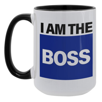 I am the Boss, Κούπα Mega 15oz, κεραμική Μαύρη, 450ml