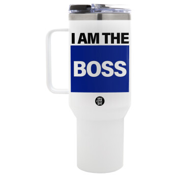 I am the Boss, Mega Tumbler με καπάκι, διπλού τοιχώματος (θερμό) 1,2L
