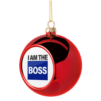 I am the Boss, Χριστουγεννιάτικη μπάλα δένδρου Κόκκινη 8cm