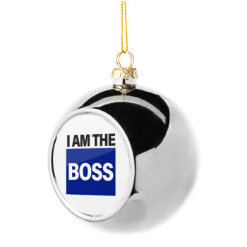 I am the Boss, Χριστουγεννιάτικη μπάλα δένδρου Ασημένια 8cm