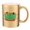 Mug ceramic, gold mirror, 330ml