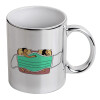 Mug ceramic, silver mirror, 330ml