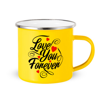 Love you forever, Yellow Enamel Metallic Cup 360ml