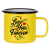 Metallic enamel MATT Yellow cup 360ml