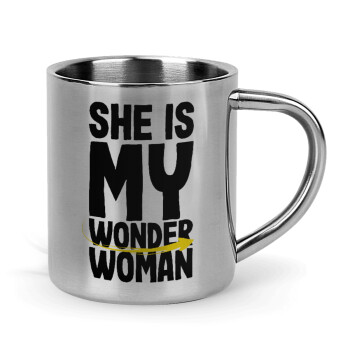 She is my wonder woman, Mug Stainless steel double wall 300ml