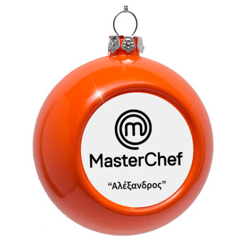 Master Chef, Orange Christmas tree ornament bauble 8cm