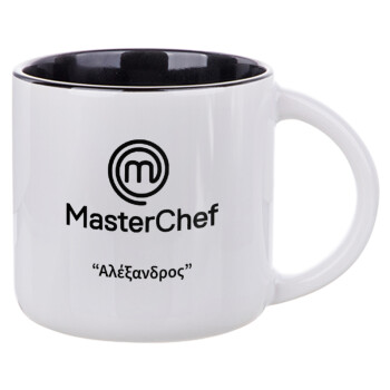 Master Chef, Κούπα κεραμική 400ml Λευκή/Μαύρη