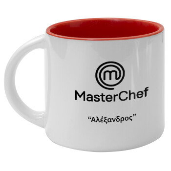 Master Chef, Κούπα κεραμική 400ml Λευκή/Κόκκινη