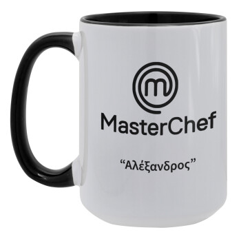 Master Chef, Κούπα Mega 15oz, κεραμική Μαύρη, 450ml