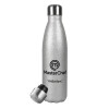 Metallic Glitter Silver Thermos Flask (Stainless steel), double-walled, 500ml