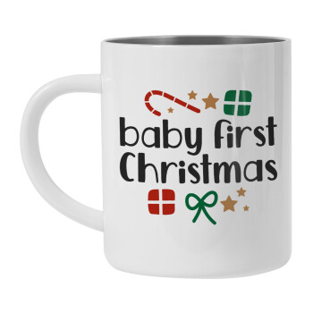 Baby first Christmas, Mug Stainless steel double wall 450ml