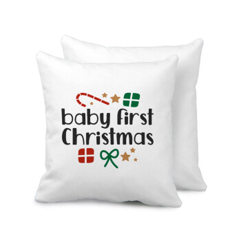 Baby first Christmas, Sofa cushion 40x40cm includes filling