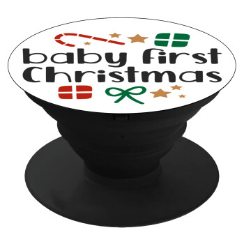Baby first Christmas, Phone Holders Stand  Black Hand-held Mobile Phone Holder