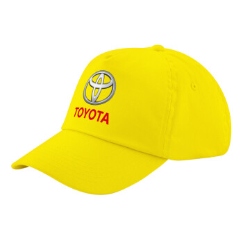 Toyota, Child's Baseball Cap, 100% Cotton Twill, Yellow (COTTON, CHILD, UNISEX, ONE SIZE)