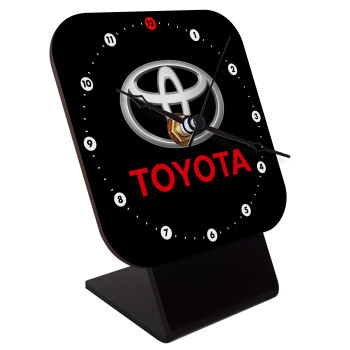 Toyota, Quartz Wooden table clock with hands (10cm)
