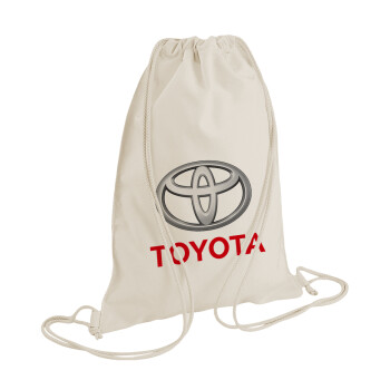 Toyota, Backpack bag GYMBAG natural (28x40cm)